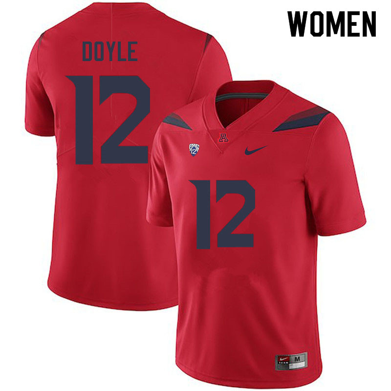 Women #12 Kevin Doyle Arizona Wildcats College Football Jerseys Sale-Red - Click Image to Close
